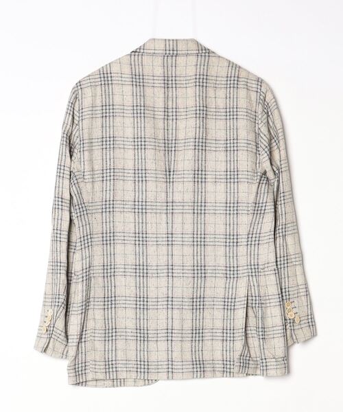 LARDINI（ラルディーニ） チェック柄テーラードジャケット 46 ベージュ