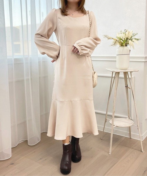 「apres jour」 長袖ワンピース X-LARGE アイボリー レディース_画像7