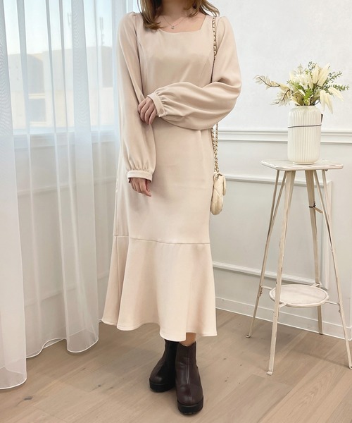 「apres jour」 長袖ワンピース X-LARGE アイボリー レディース_画像9