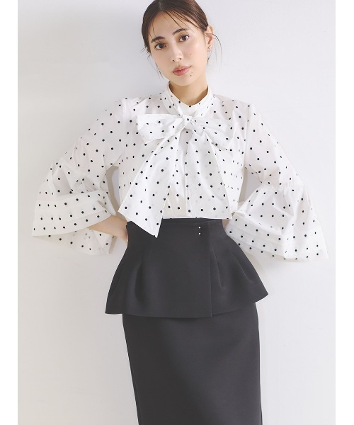 「CELFORD」 長袖ブラウス 38 ブラック レディース_画像3