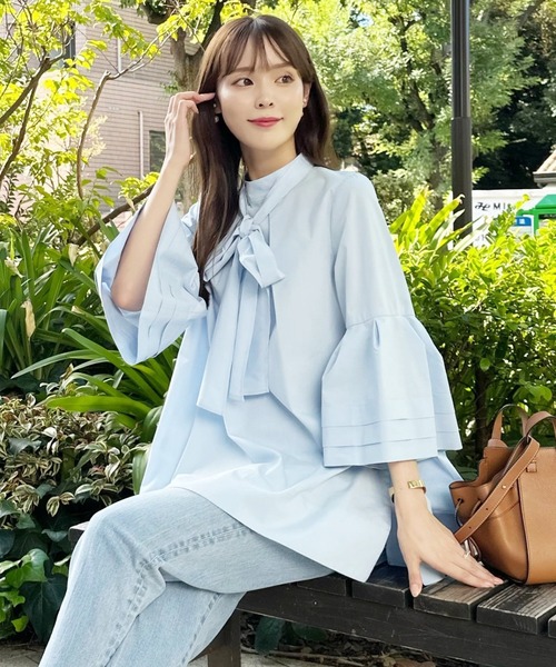 「CELFORD」 長袖ブラウス 38 ブラック レディース_画像4