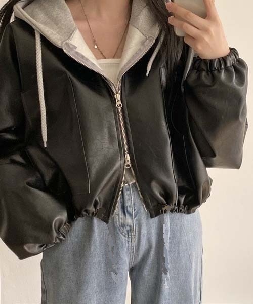 「shameless」 ブルゾン FREE ブラック レディース_画像7