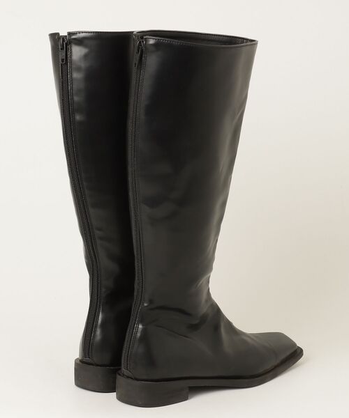 「by muni:r」 ロングブーツ 25.0cm ブラック レディース_画像2