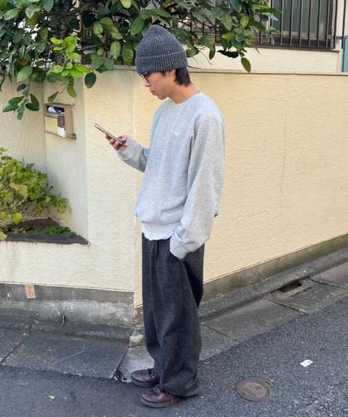 「BROKEN BASE」 スウェットカットソー LARGE アイボリー メンズ_画像5