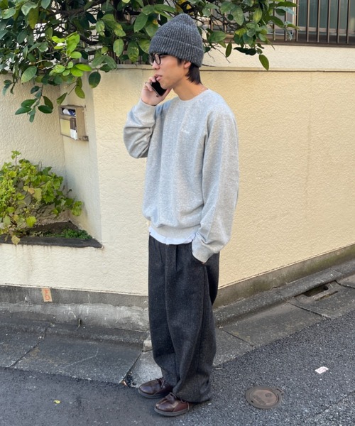 「BROKEN BASE」 スウェットカットソー LARGE アイボリー メンズ_画像7