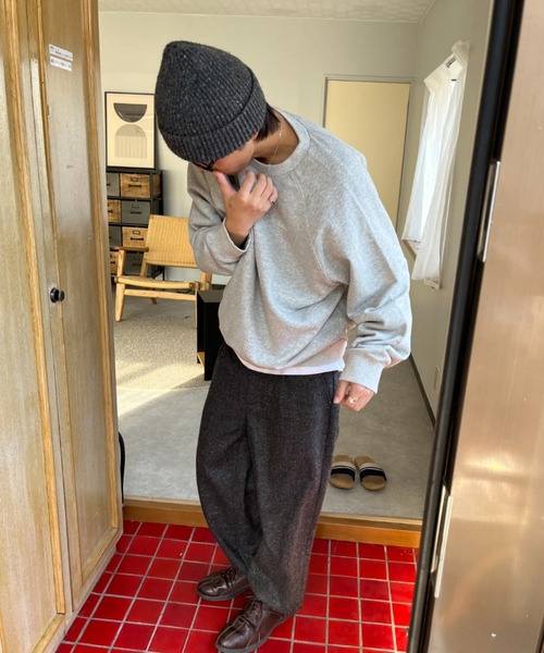 「BROKEN BASE」 スウェットカットソー LARGE アイボリー メンズ_画像9