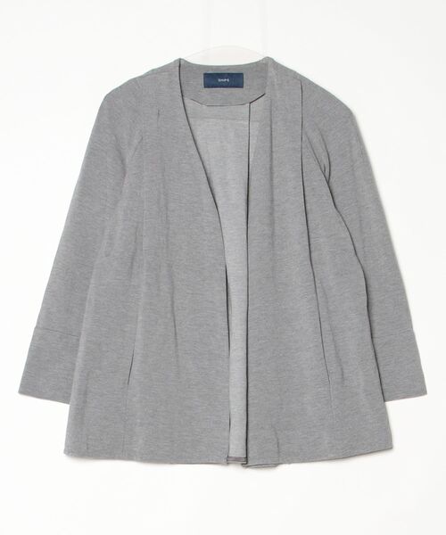 SHIPS（シップス） ノーカラージャケット - グレー レディース