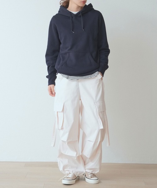 WORKS ワイドパンツ カーゴパンツ スタッズベルト付 紐垂れカーゴ