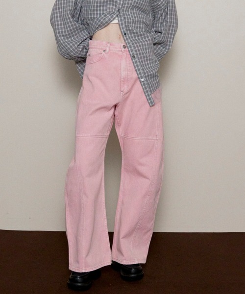 MAISON SPECIAL」 デニムパンツ 36 ピンク レディース MAISON SPECIAL