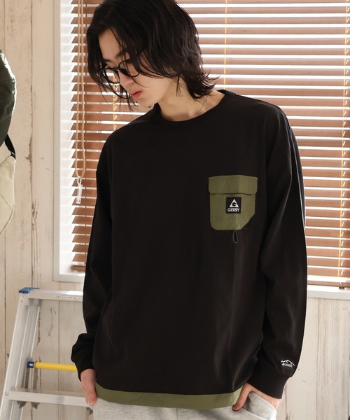 ジェリーロペス　ロングスリーブTシャツ GERRY（ジェリー） tシャツ 「GERRY/ジェリー」ナイロンポケット付