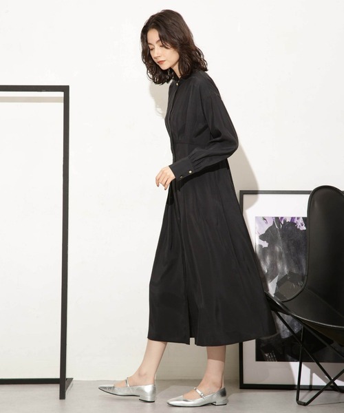 「NANO universe」 長袖ワンピース M グレー系その他4 レディース_画像5