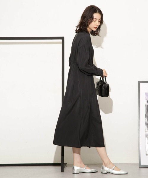 「NANO universe」 長袖ワンピース M グレー系その他4 レディース_画像6