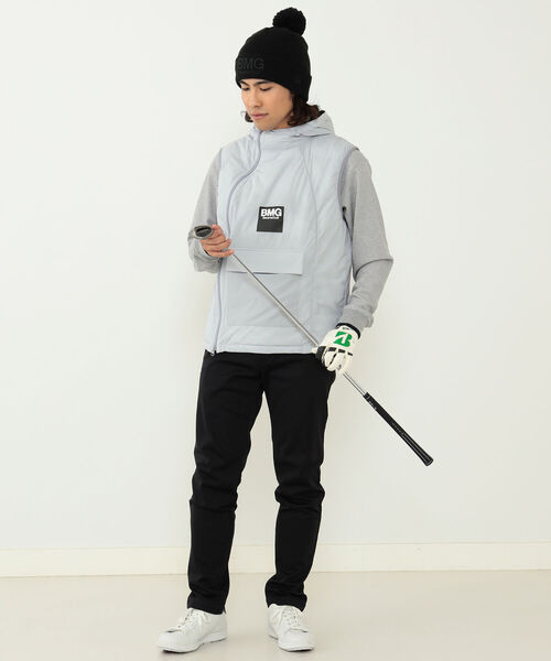 BEAMS GOLF フード付き ブラックベスト BEAMS GOLF (ビームスゴルフ) ベスト メンズ SIZE L ブラック