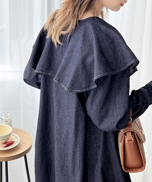 「classicalelf」 長袖チュニック LARGE インディゴブルー レディース_画像9