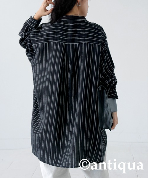 「antiqua」 長袖ブラウス FREE ブラック レディース_画像3