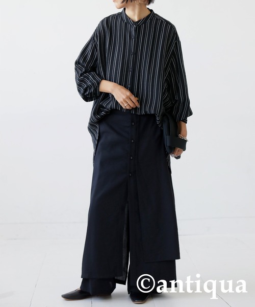 「antiqua」 長袖ブラウス FREE ブラック レディース_画像5