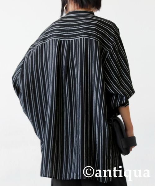 「antiqua」 長袖ブラウス FREE ブラック レディース_画像6