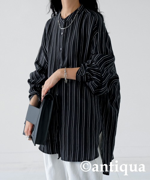 「antiqua」 長袖ブラウス FREE ブラック レディース_画像8