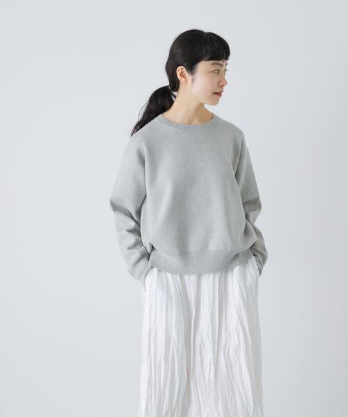 未使用　お値下げ　かぐれ　コットンカシミヤ　 スムースプルオーバー　ライトグレー かぐれ ニット セーター コットンカシミヤスムースプルオーバー