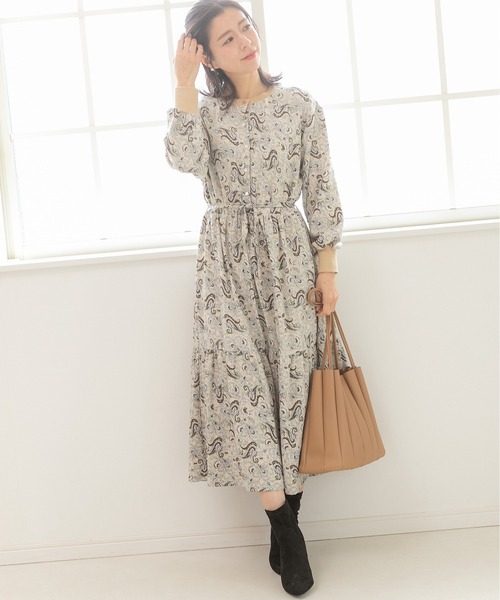 「PREFERIR」 長袖ワンピース MEDIUM ブラック レディース_画像4