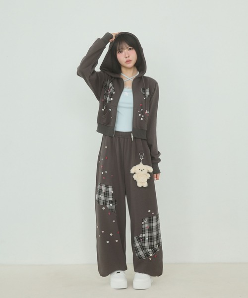 rumnel： スウェットパンツ ジャージ 「セットアップ可能」パッチ