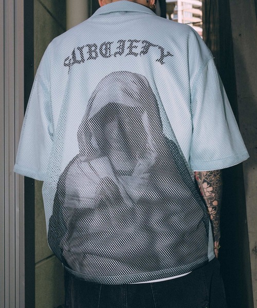 「Subciety」 半袖シャツ MEDIUM ブルー メンズ_画像7