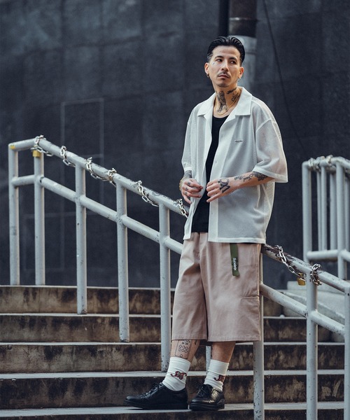 「Subciety」 半袖シャツ MEDIUM ブルー メンズ_画像9