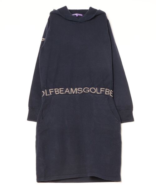 「BEAMS GOLF」 長袖ワンピース MEDIUM ネイビー レディースの画像