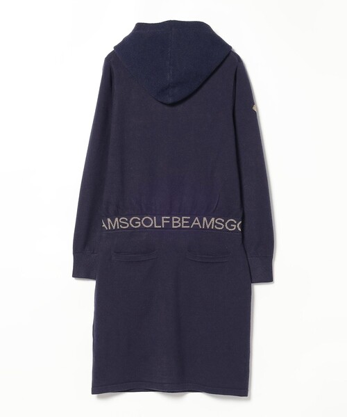 「BEAMS GOLF」 長袖ワンピース MEDIUM ネイビー レディースの画像