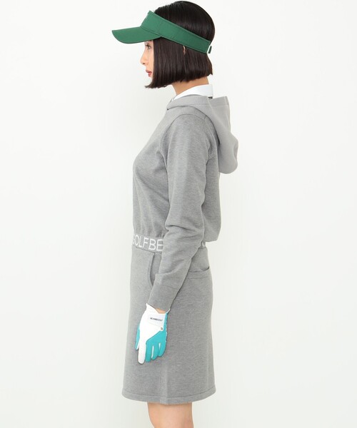「BEAMS GOLF」 長袖ワンピース MEDIUM ネイビー レディースの画像