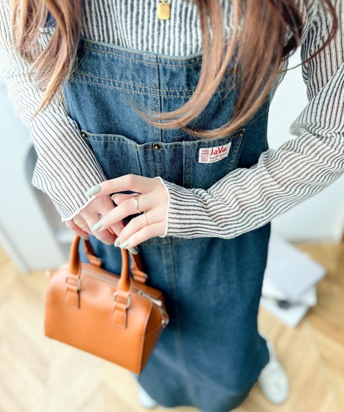 「Java」 サロペットスカート LARGE インディゴブルー レディース_画像6