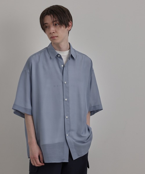 「JUNRED」 半袖シャツ S サックスブルー メンズ_画像3