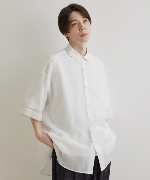 「JUNRED」 半袖シャツ S サックスブルー メンズ_画像5
