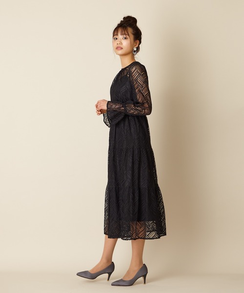 「AIMER」 長袖ワンピース M グリーン系その他2 レディース_画像2