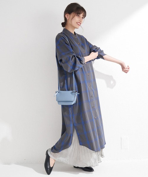 「LAVEANGE」 長袖ワンピース M ブラウン レディース_画像3