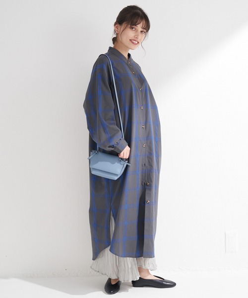 「LAVEANGE」 長袖ワンピース M ブラウン レディース_画像5