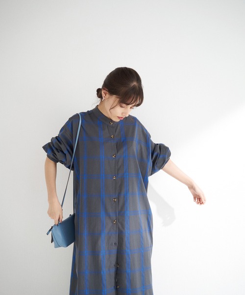 「LAVEANGE」 長袖ワンピース M ブラウン レディース_画像7