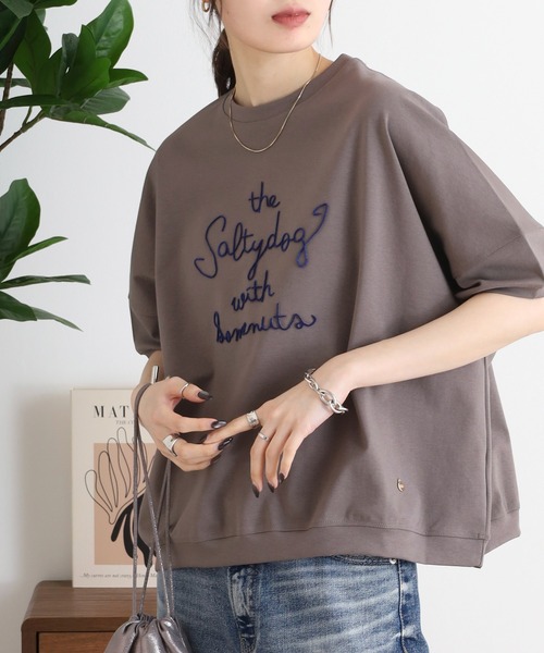 「EGLANTINE」 半袖カットソー 40 コーラル レディース_画像4
