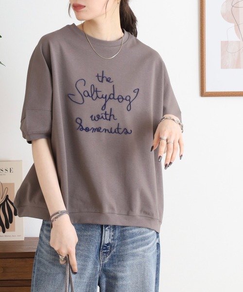 「EGLANTINE」 半袖カットソー 40 コーラル レディース_画像5