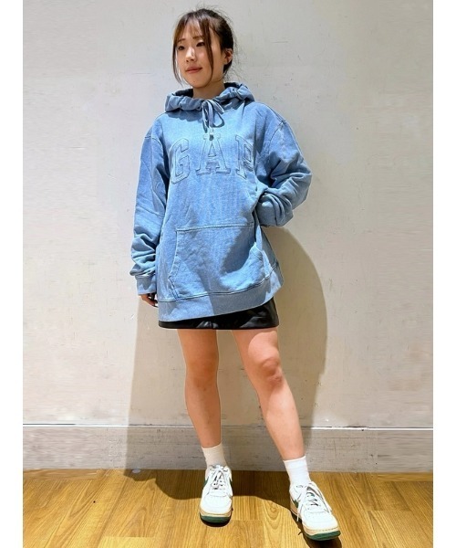 GAP（ギャップ） ジップアップパーカー L ライトインディゴブルー