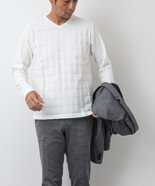 「Stutostein Nolley's」 長袖Tシャツ M ホワイト メンズ_画像3