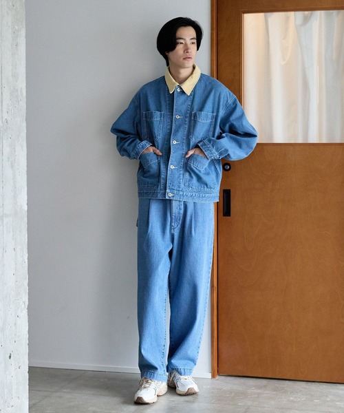 niko and…（ニコアンド） カバーオール MEDIUM ブルー メンズ 