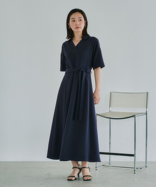 Andemiu（アンデミュウ） ワンピース スキッパーシャツワンピース 