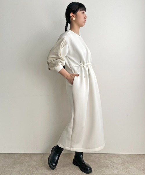 「LHELBIE」 長袖ワンピース M ブラック レディース_画像8