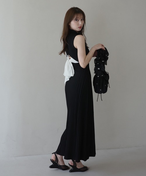 EIMY ISTOIRE（エイミーイストワール） ワンピース BACK RIBBON KNIT