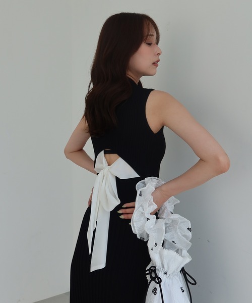 EIMY ISTOIRE（エイミーイストワール） ワンピース BACK RIBBON KNIT