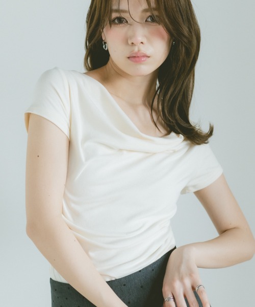 tシャツ 半袖 フィットドレープカットソー レディース | VANNIE U | 01