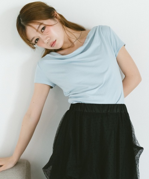 tシャツ 半袖 フィットドレープカットソー レディース | VANNIE U | 03