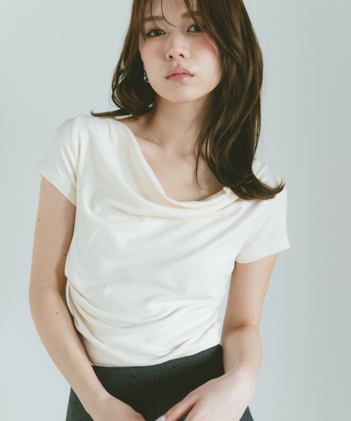 tシャツ 半袖 フィットドレープカットソー レディース | VANNIE U | 06