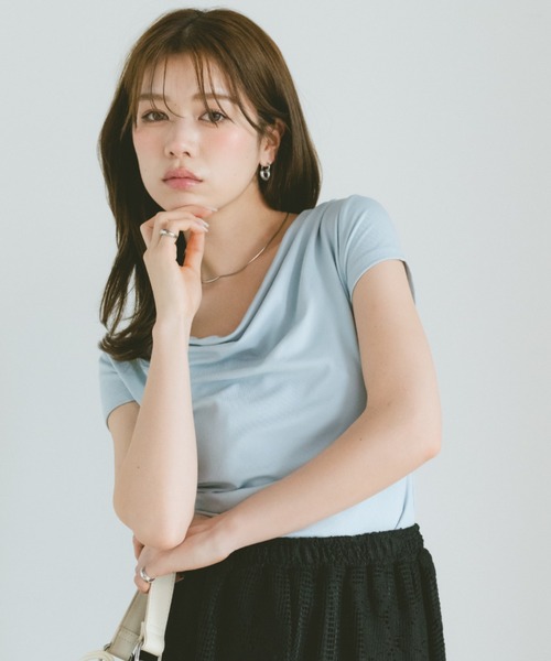 tシャツ 半袖 フィットドレープカットソー レディース | VANNIE U | 12